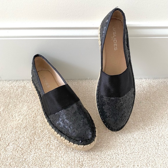 NEW J Slides NYC Sequin Espadrilles - Picture 2 of 9